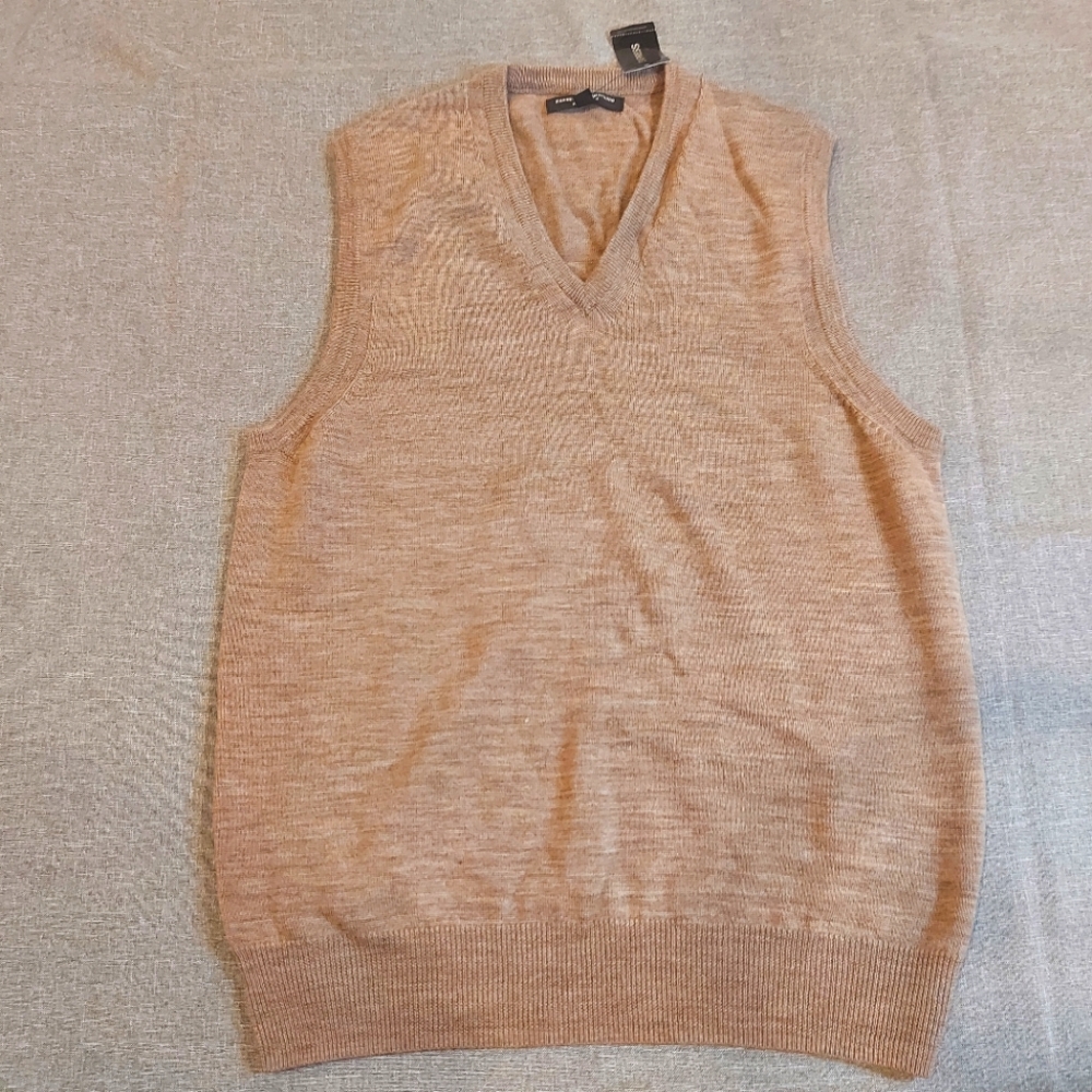 BNWT EXPRESS Design Studio Wool Sweater Vest (Tan)(Medium)